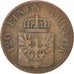 GERMAN STATES, 3 Pfennig, 1849, Berlin, KM #453, F(12-15), Copper, 23.5, 4.20