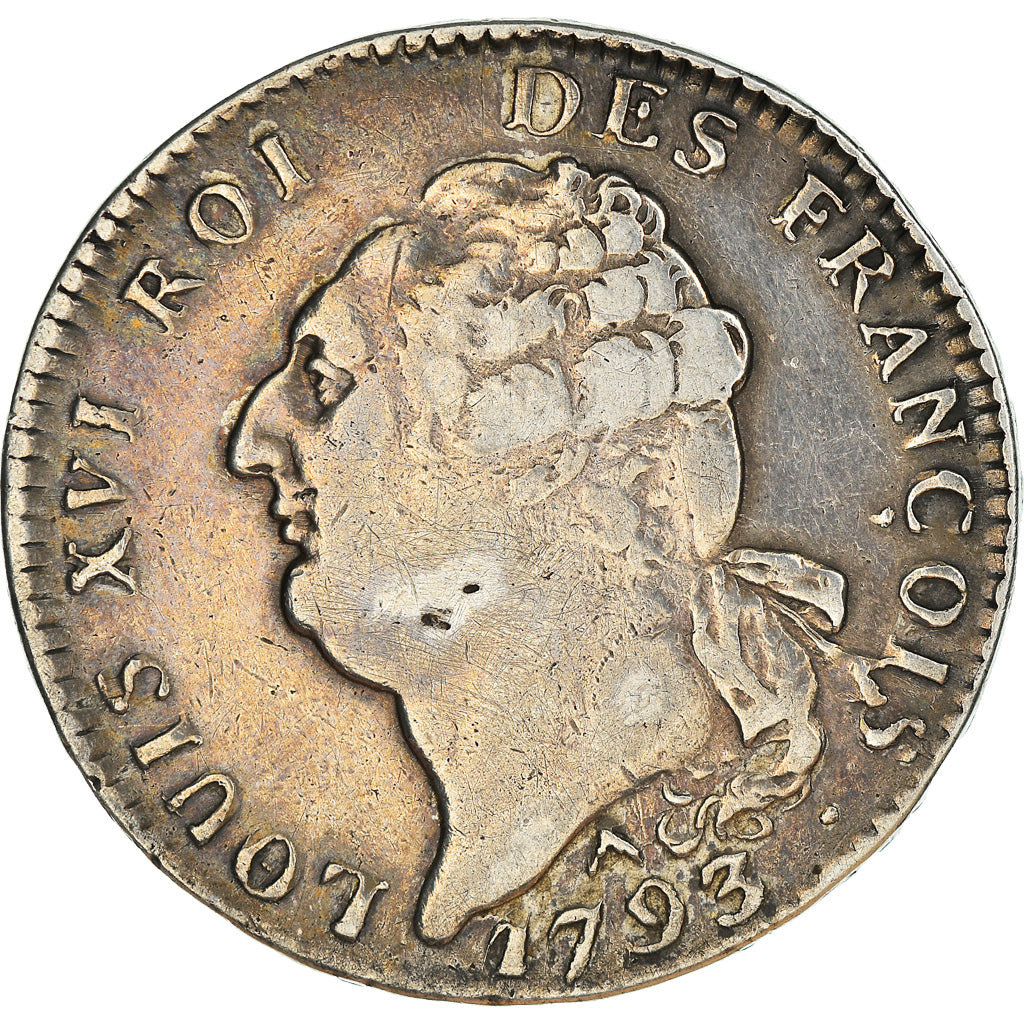 Moeda, França, Louis XVI, Écu de 6 livres françois, ECU, 6 Livres, 1793
