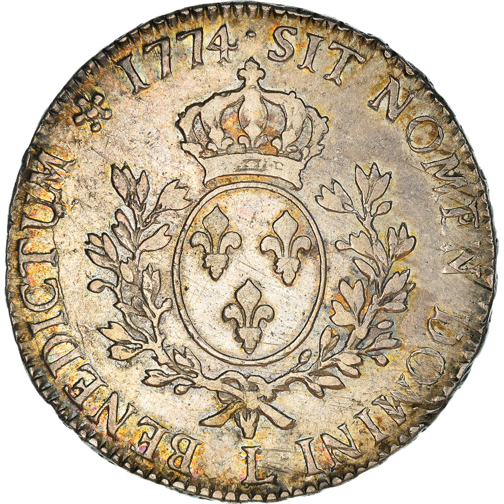 Coin, France, Louis XV, Écu à la vieille tête, Ecu, 1774, Bayonne, EF(40-45)