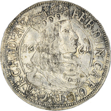 Coin, Austria, Ferdinand Charles, 3 Kreuzer, 1661, Hall, AU(55-58), Silver