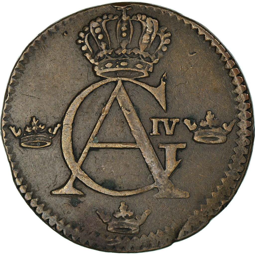 Coin, Sweden, Gustaf IV Adolf, 1/4 Skilling, 1803, EF(40-45), Copper, KM:564