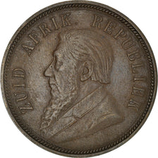Moneda, Sudáfrica, Paul Kruger, Penny, 1898, MBC+, Bronce, KM:2