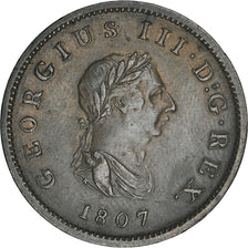 Coin, Great Britain, George III, 1/2 Penny, 1807, EF(40-45), Copper, KM:662