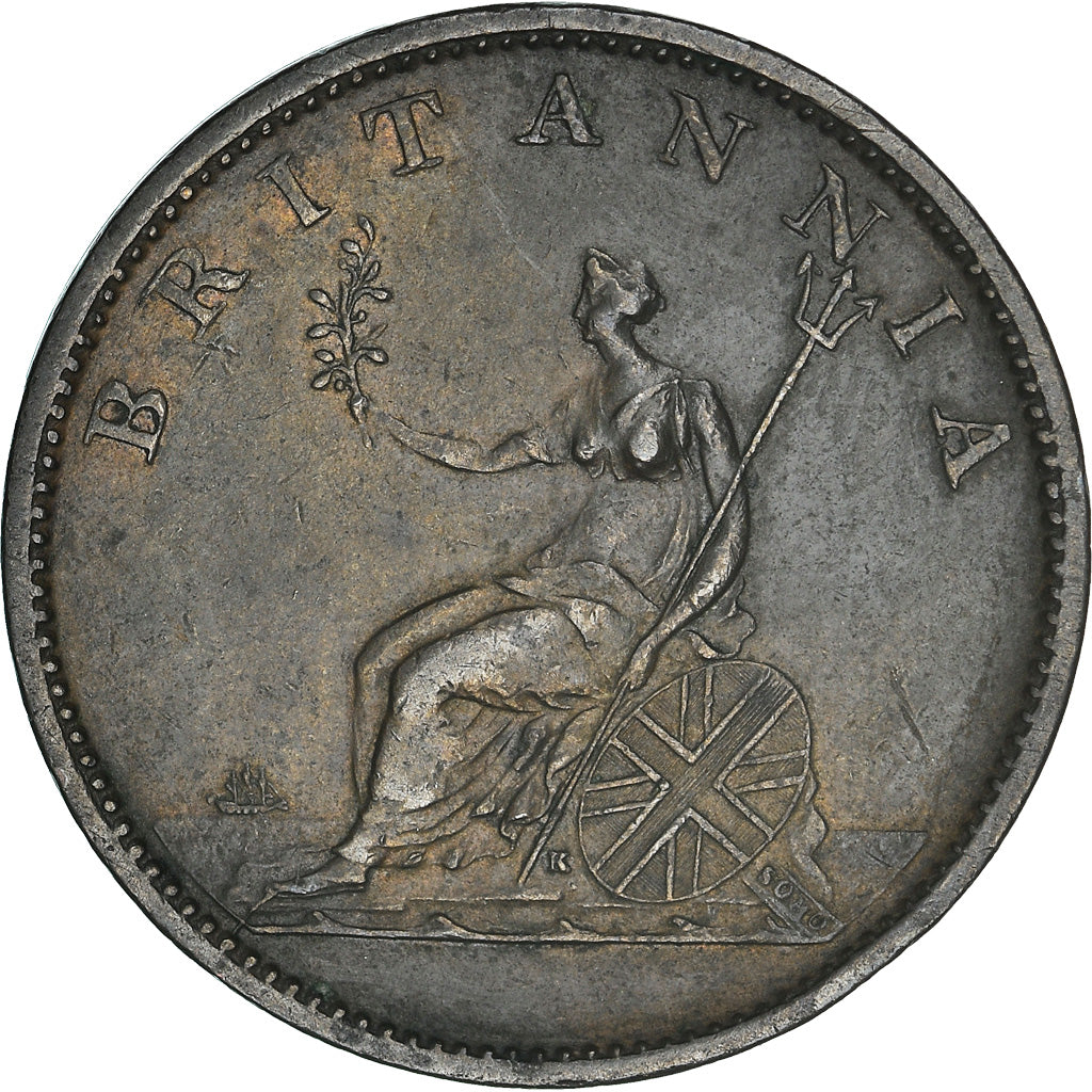 Coin, Great Britain, George III, 1/2 Penny, 1807, EF(40-45), Copper, KM:662