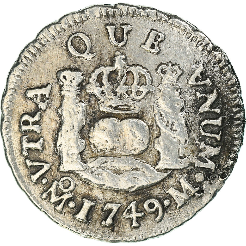 Moneta, Spagna, Ferdinand VI, 1/2 Réal, 1749, Madrid, BB, Argento, KM:370.1