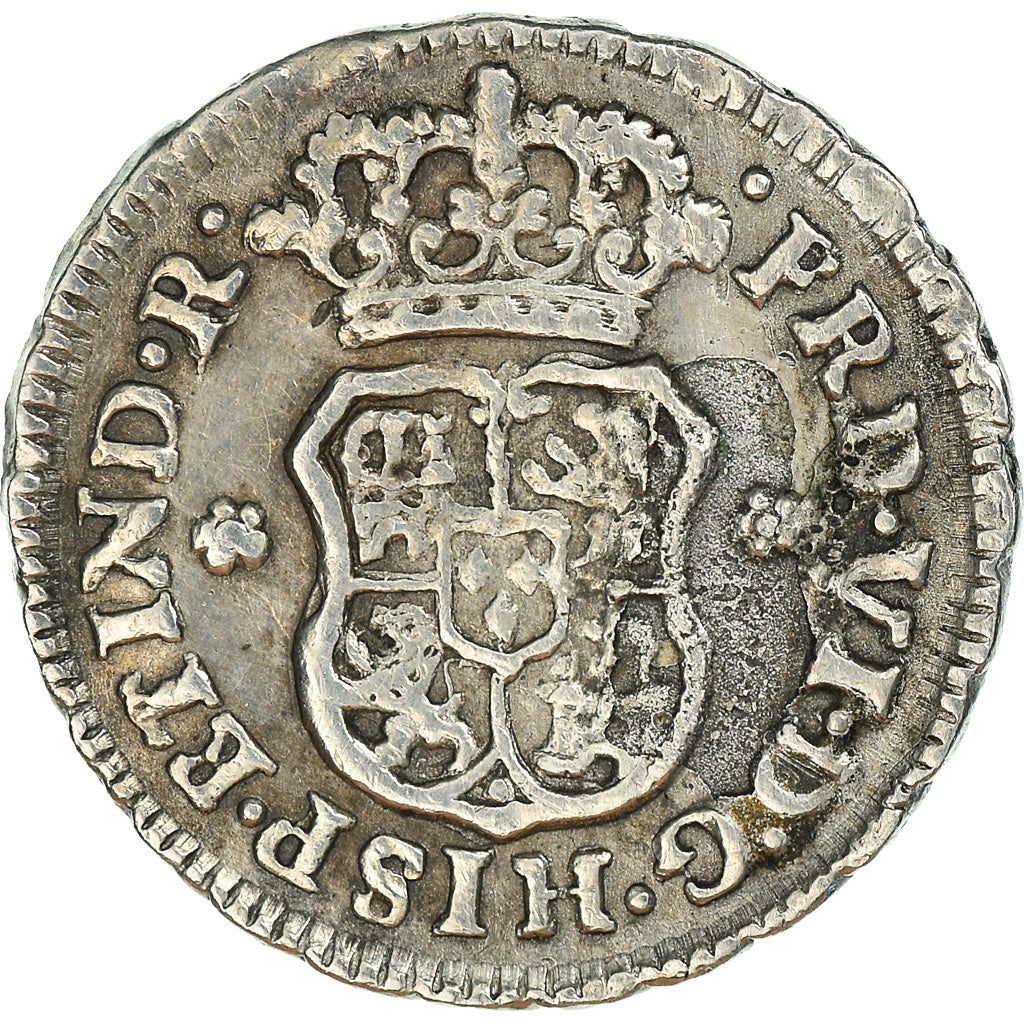 Moneta, Spagna, Ferdinand VI, 1/2 Réal, 1749, Madrid, BB, Argento, KM:370.1