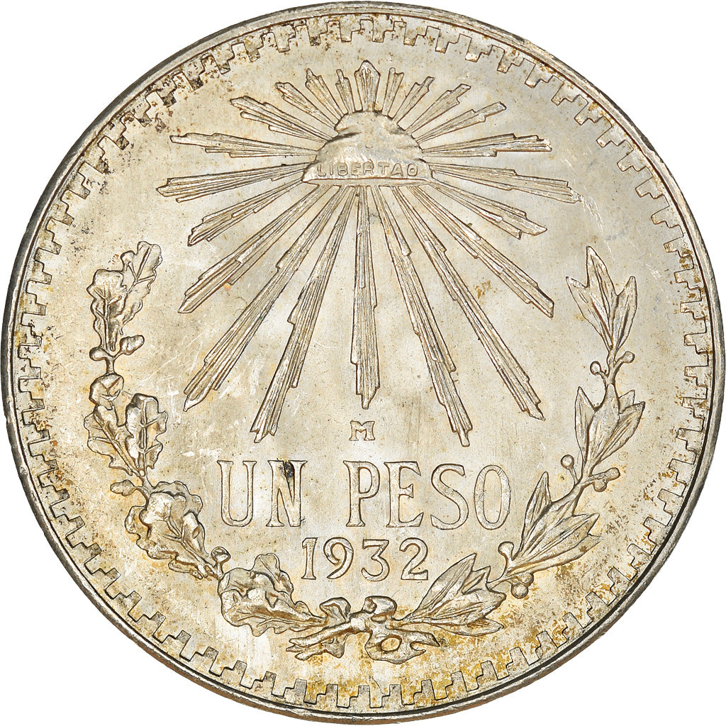 Moneta, Messico, Peso, 1932, Mexico City, SPL, Argento, KM:455