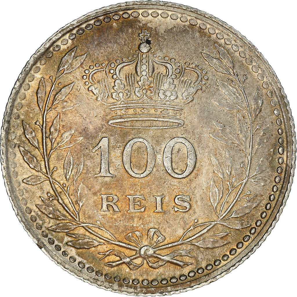 Moeda, Portugal, Manuel II, 100 Reis, 1910, AU(55-58), Prata, KM:548