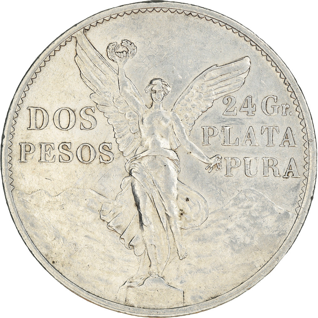 Coin, Mexico, 2 Pesos, 1921, Mexico City, EF(40-45), Silver, KM:462