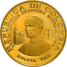Coin, Colombia, 200 Pesos, 1968, Bogota, Proof, MS(63), Gold, KM:232