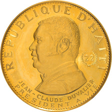 Moneda, Haití, Jean-Claude Duvalier, 1000 Gourdes, 1973, Proof, FDC, Oro