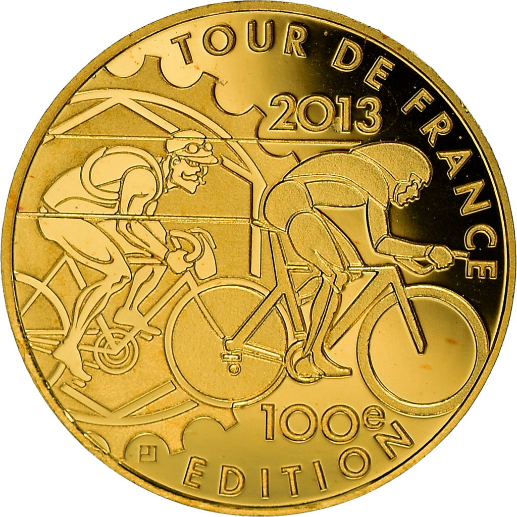 Francia, 5 Euro, Tour de France, 2013, Proof, FDC, Oro, Gadoury:EU 615, KM:New