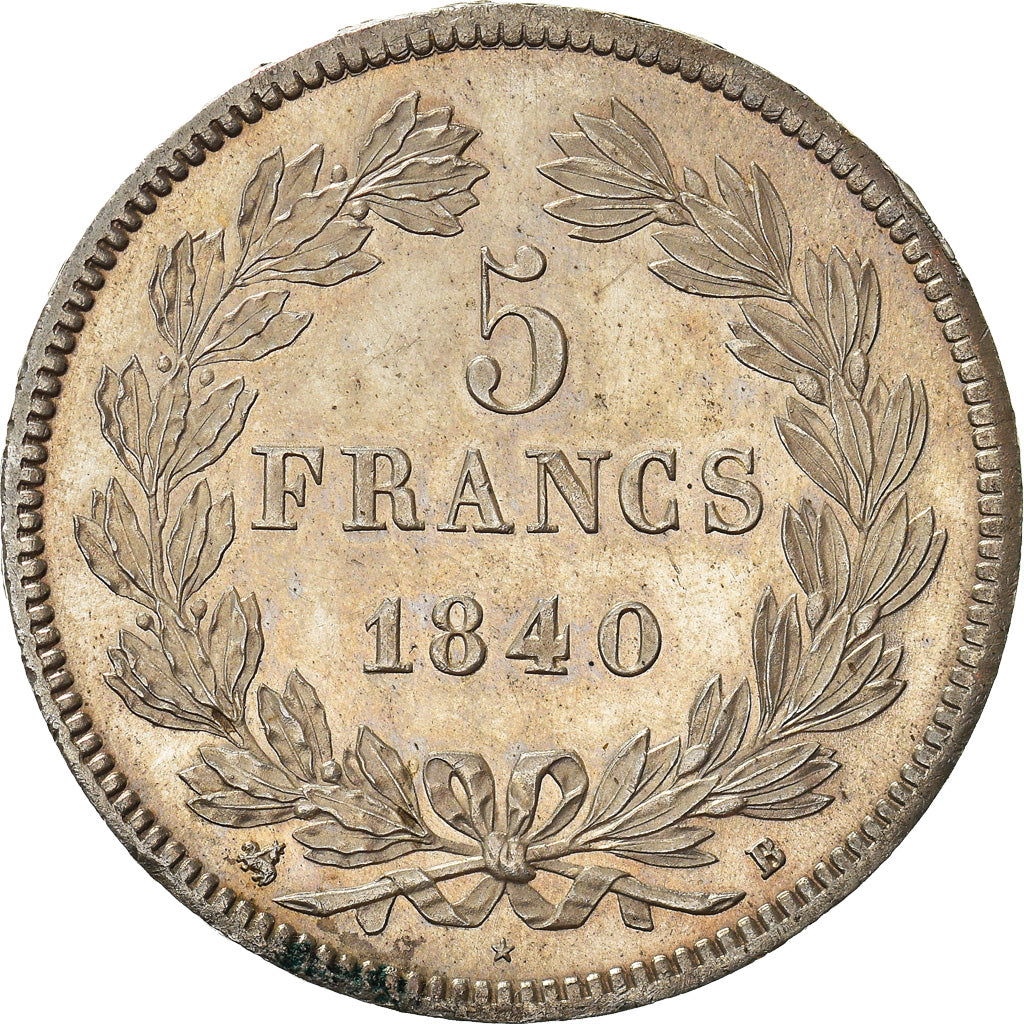 Coin, France, Louis-Philippe, 5 Francs, 1840, Rouen, MS(60-62), Silver