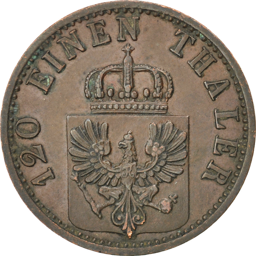 Moneta, Stati tedeschi, PRUSSIA, Wilhelm I, 3 Pfennig, 1869, Berlin, BB, Rame