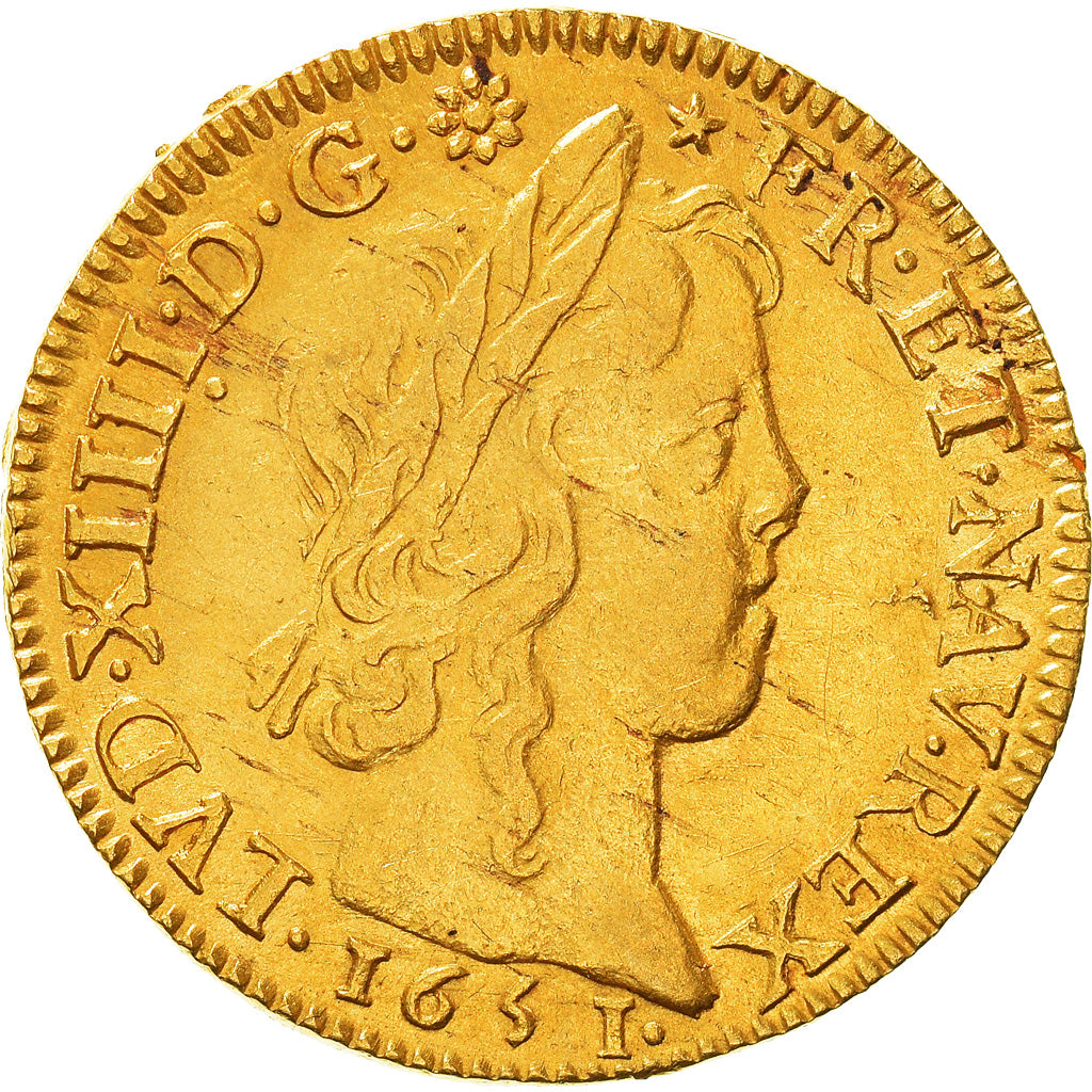 Coin, France, Louis XIV, Louis d'or à la mèche longue, Louis d'Or, 1651