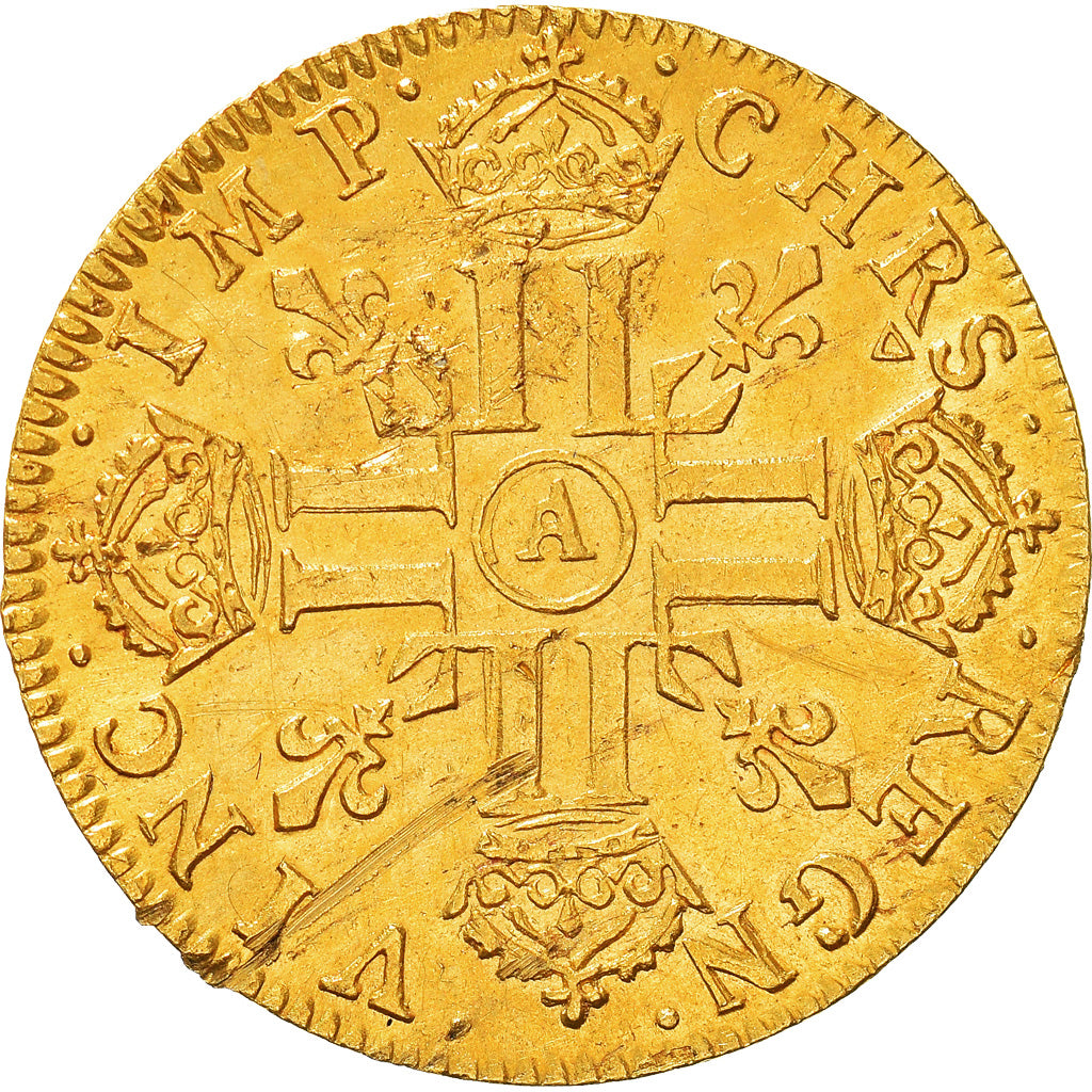 Coin, France, Louis XIV, Louis d'or à la mèche longue, Louis d'Or, 1651