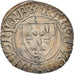 Coin, France, Charles VI, Blanc Guénar, Rouen, EF(40-45), Billon, Duplessy:377C