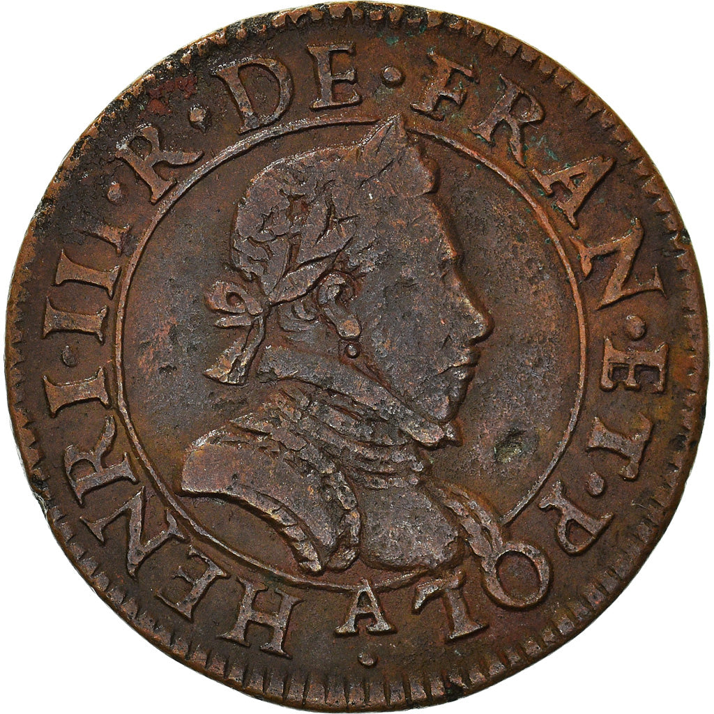 Coin, France, Henri III, Double Tournois, Undated (1578-1579), Paris, EF(40-45)