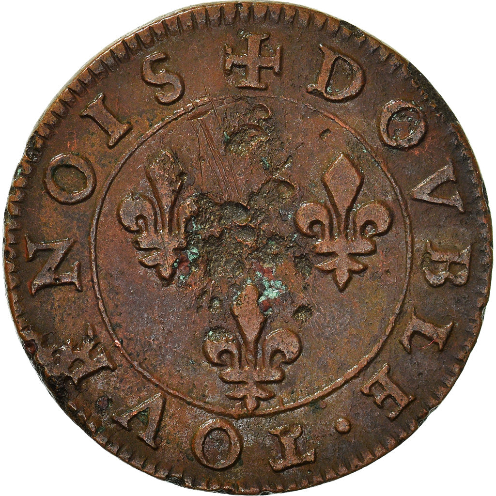Coin, France, Henri III, Double Tournois, Undated (1578-1579), Paris, EF(40-45)