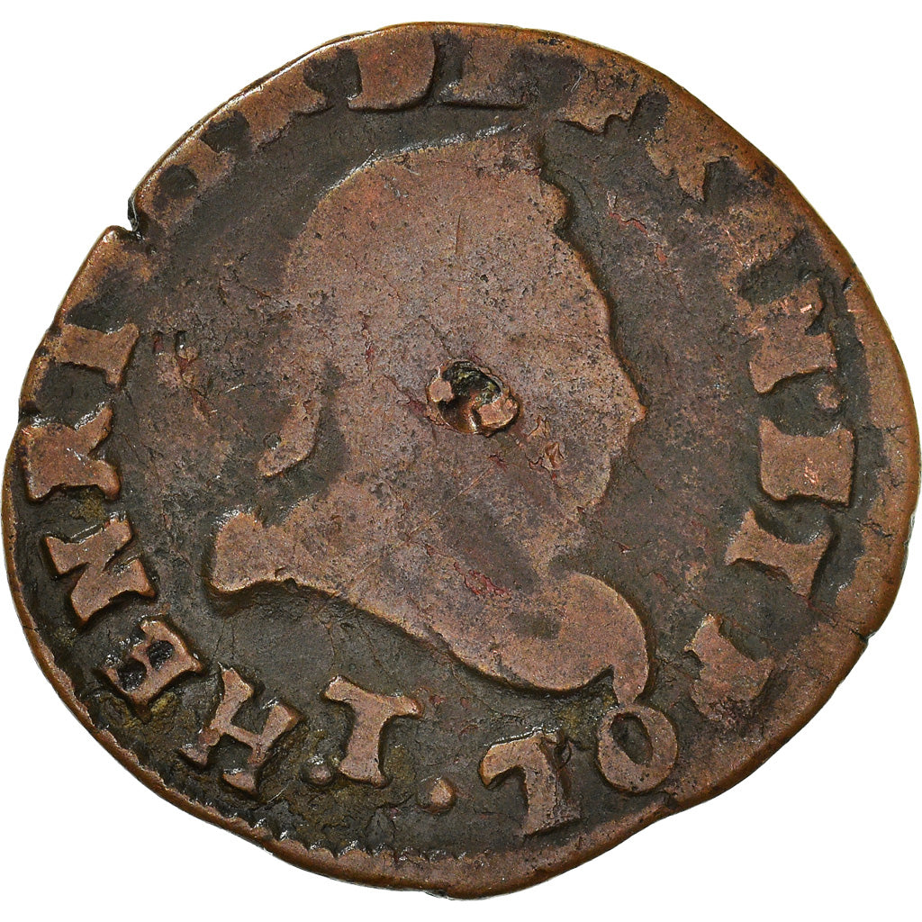 Münze, Frankreich, Henri III, Double Tournois, 1586, Nantes, S, Kupfer, CGKL:74