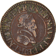 Coin, France, Henri IV, Double Tournois, 1591, Châlons-en-Champagne, VF(30-35)