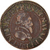 Monnaie, France, Henri IV, Double Tournois, 1591, Châlons-en-Champagne, TB+