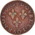Moneda, Francia, Henri IV, Double Tournois, 1609, Nantes, BC+, Cobre, CGKL:216