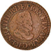 Coin, France, Henri IV, Double Tournois, 1610, Lyon, VF(30-35), Copper, CGKL:204