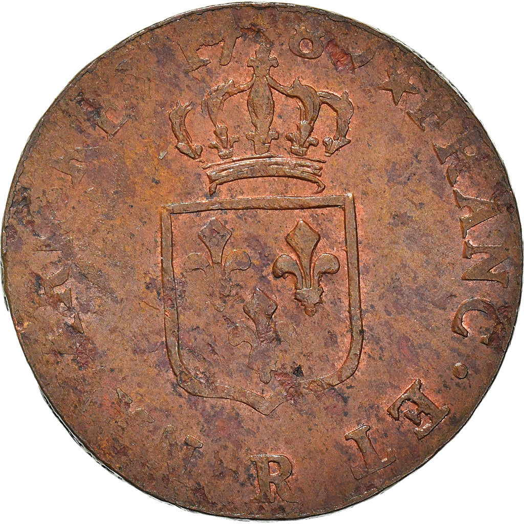 Münze, Frankreich, Louis XVI, Liard, Liard, 1789, Orléans, VZ, Kupfer