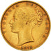 Moneta, Wielka Brytania, Victoria, Sovereign, 1872, EF(40-45), Złoto, KM:736.2
