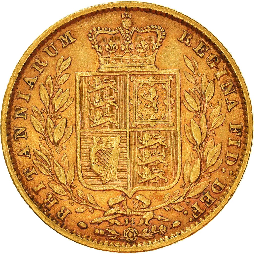 Coin, Great Britain, Victoria, Sovereign, 1872, EF(40-45), Gold, KM:736.2
