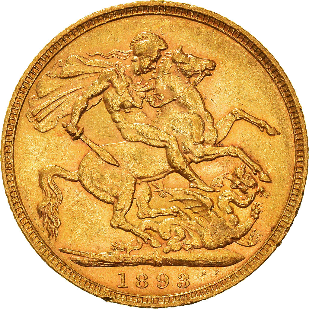 Monnaie, Australie, Victoria, Sovereign, 1893, Melbourne, TTB+, Or, KM:13