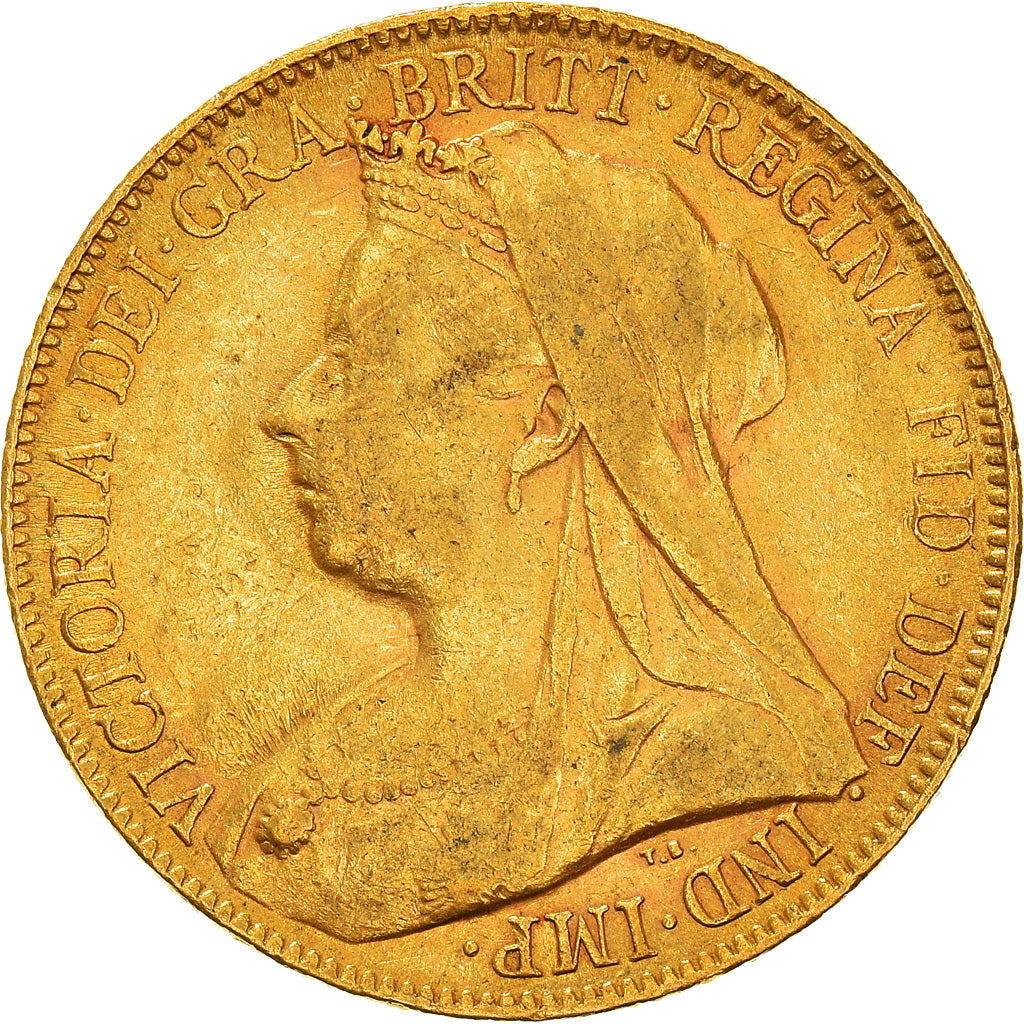 Coin, Australia, Victoria, Sovereign, 1900, Perth, EF(40-45), Gold, KM:13