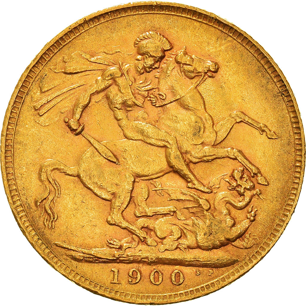 Coin, Australia, Victoria, Sovereign, 1900, Perth, EF(40-45), Gold, KM:13