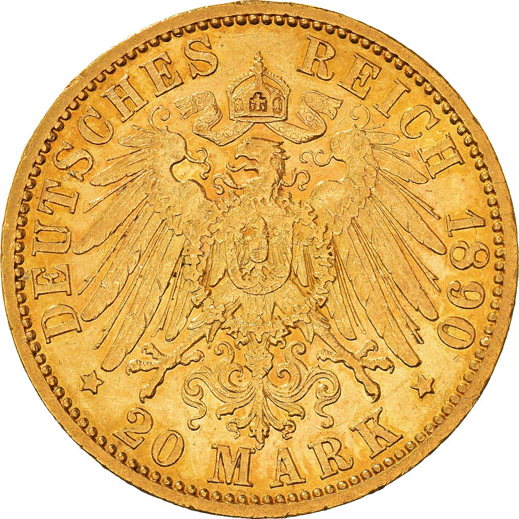 Münze, Deutsch Staaten, PRUSSIA, Wilhelm II, 20 Mark, 1890, Berlin, VZ, Gold