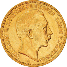 Moneda, Estados alemanes, PRUSSIA, Wilhelm II, 20 Mark, 1893, Berlin, EBC, Oro