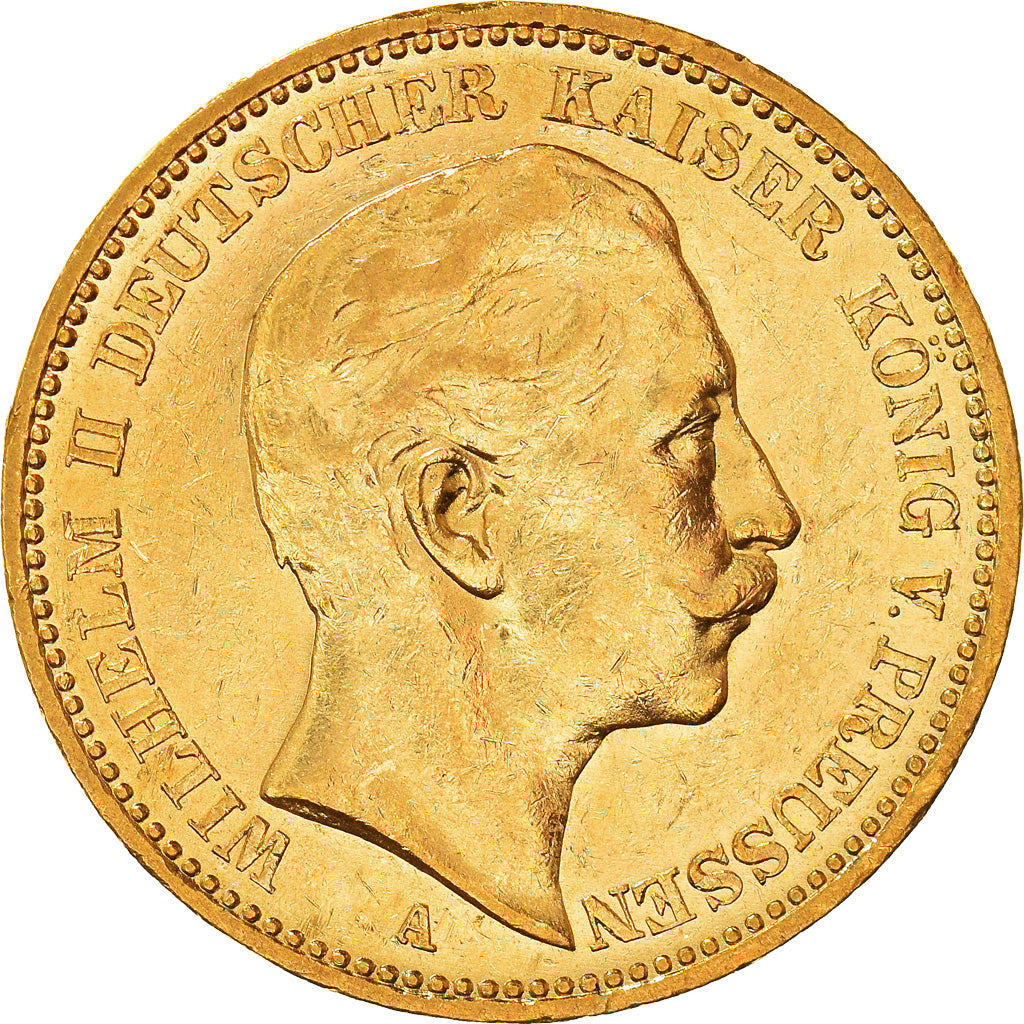 Coin, German States, PRUSSIA, Wilhelm II, 20 Mark, 1902, Berlin, AU(55-58)