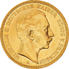 Moneta, Landy niemieckie, PRUSSIA, Wilhelm II, 20 Mark, 1902, Berlin, AU(55-58)