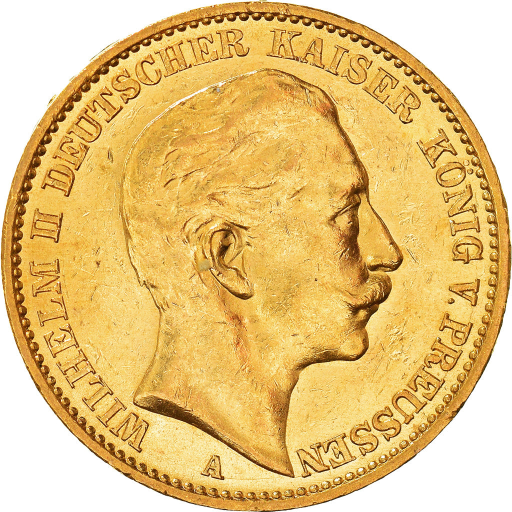 Moneda, Estados alemanes, PRUSSIA, Wilhelm II, 20 Mark, 1912, Berlin, EBC+, Oro