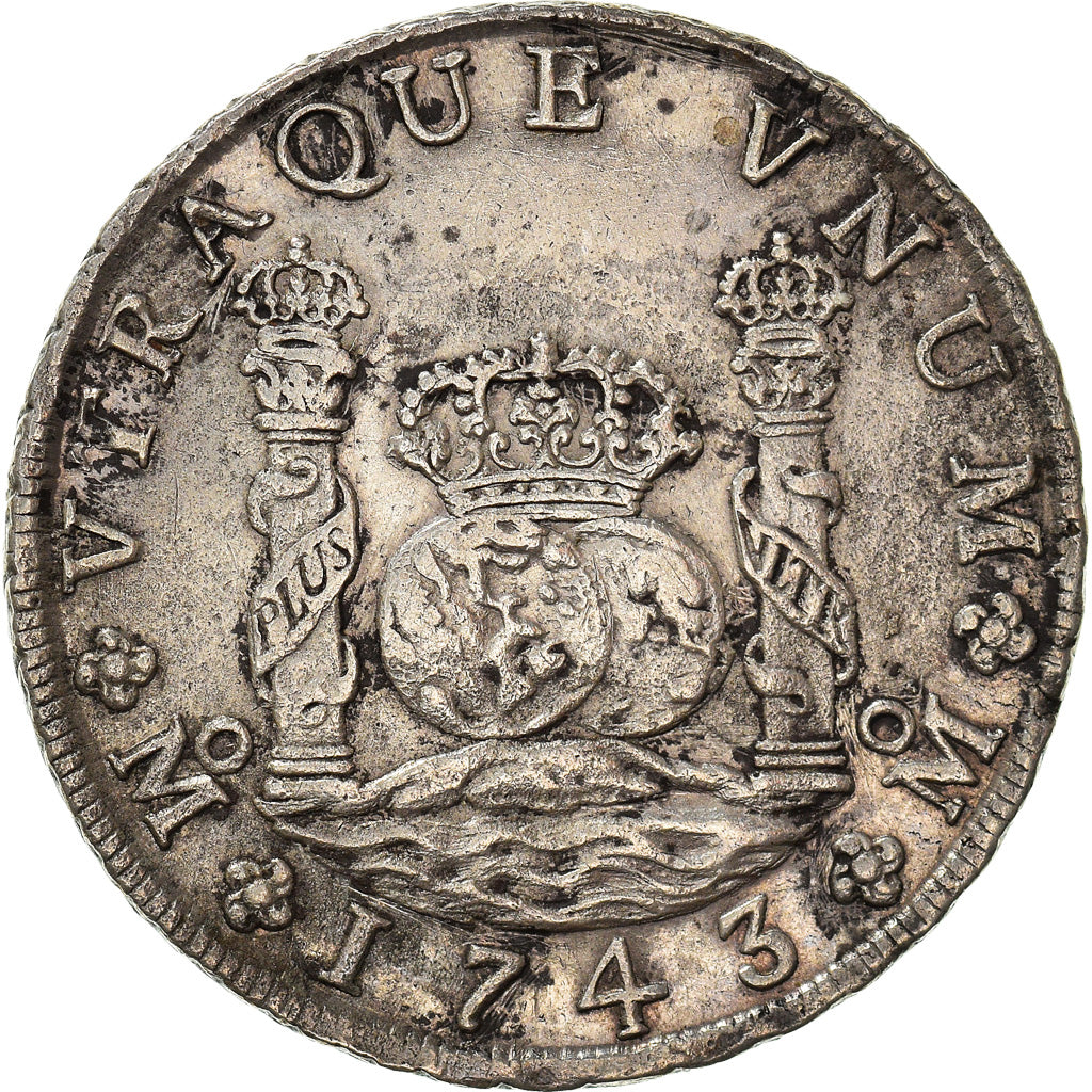 Coin, Mexico, Philip V, 8 Reales, 1743, Mexico City, EF(40-45), Silver, KM:103