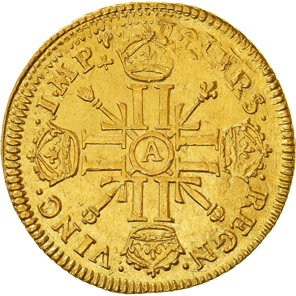 Coin, France, Louis XIV, Louis d'or aux 8 L et aux insignes, Louis d'Or, 1701