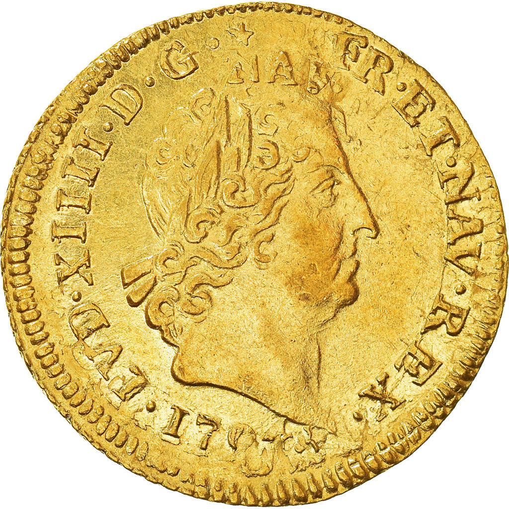 Munten, Frankrijk, Louis XIV, Louis d'or aux insignes, Louis d'Or, 1704, Riom