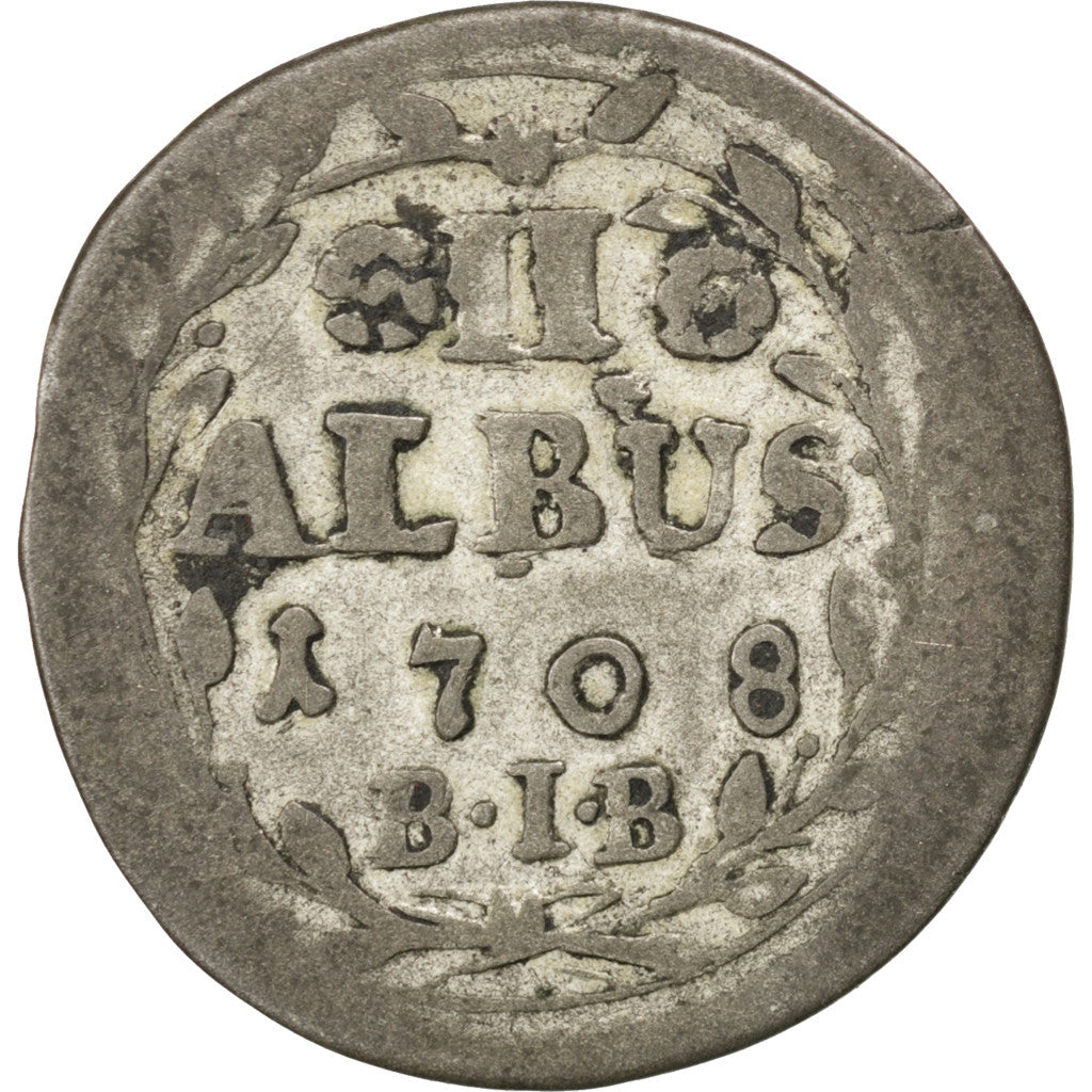 GERMAN STATES, 2 Albus, 1708, KM #82, F(12-15), Silver, 1.70