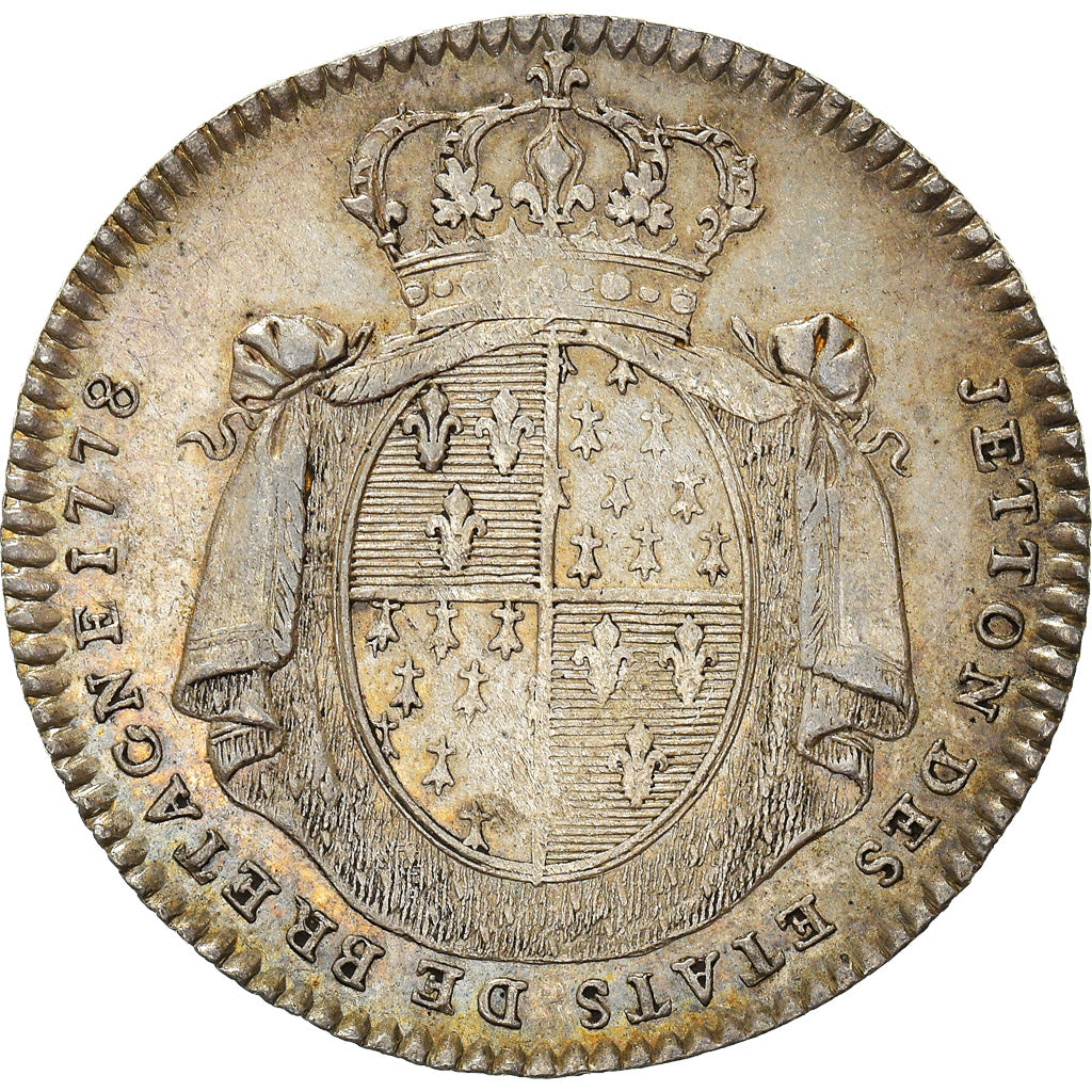Francja, Token, Ludwik XVI, États de Bretagne, États de Rennes, 1778