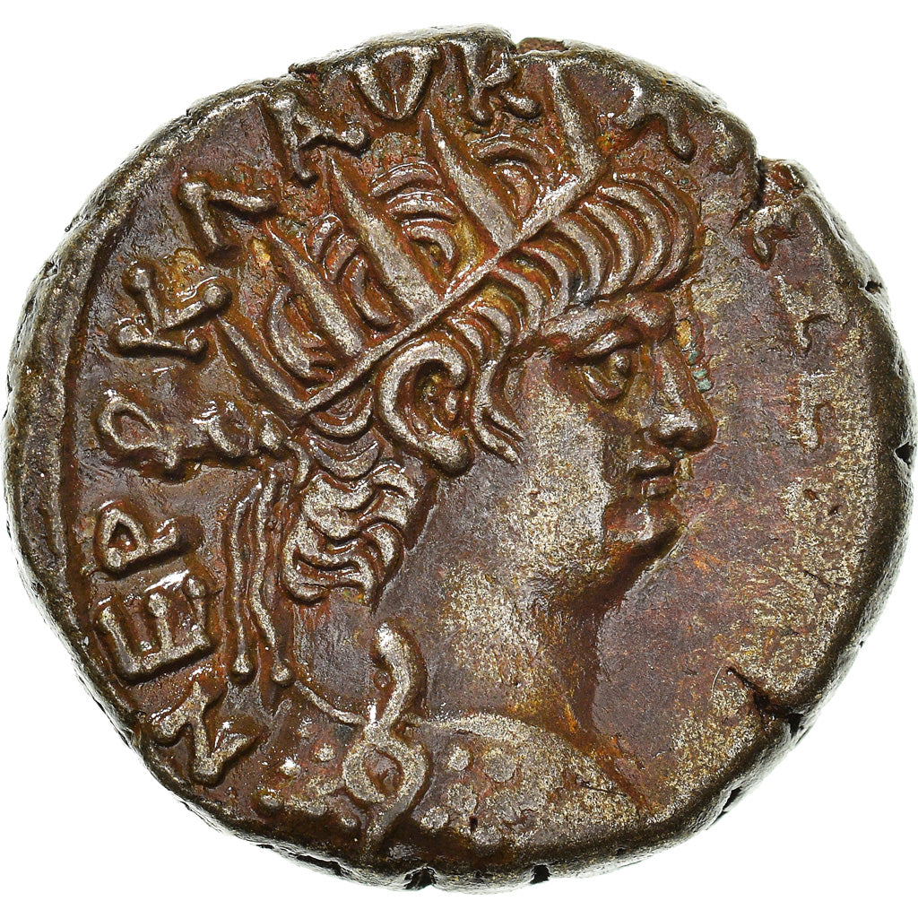 Coin, Egypt, Nero, Tetradrachm, 65-66, Alexandria, AU(55-58), Billon, RPC:5289