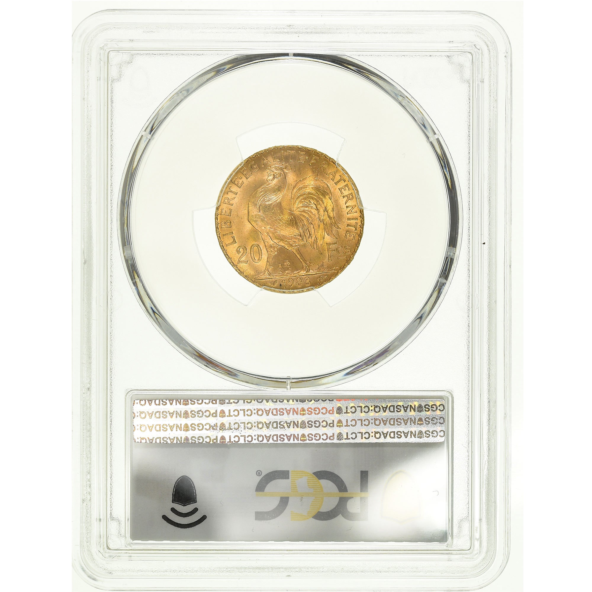 Coin, France, Marianne, 20 Francs, 1908, Paris, PCGS, MS66, MS(65-70), Gold