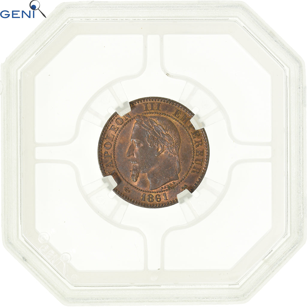 Moneta, Francja, Napoleon III, Napoléon III, 2 Centimes, 1861, Bordeaux, GENI