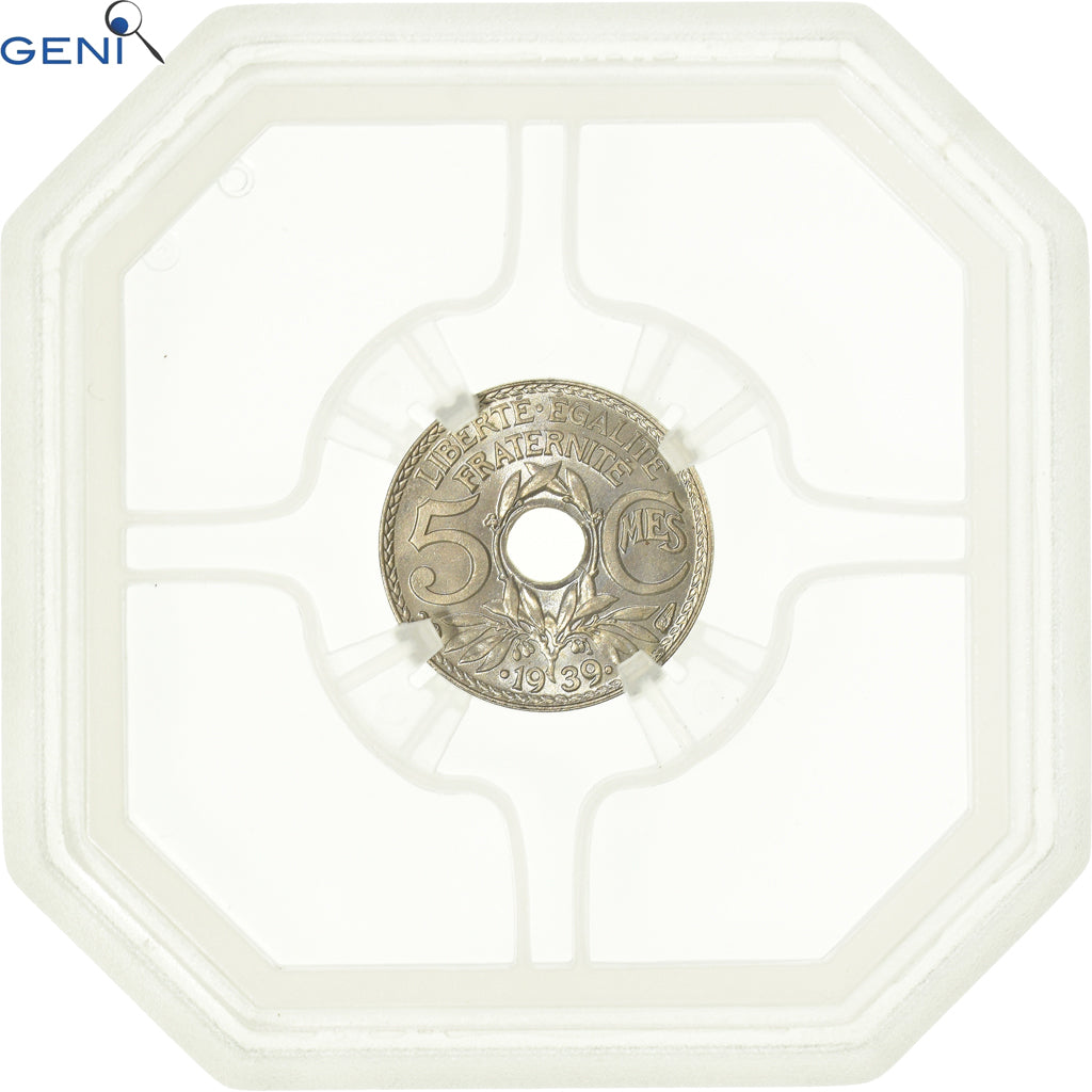 Coin, France, Lindauer, 5 Centimes, 1939, GENI, MS65, MS(65-70), Nickel-Bronze