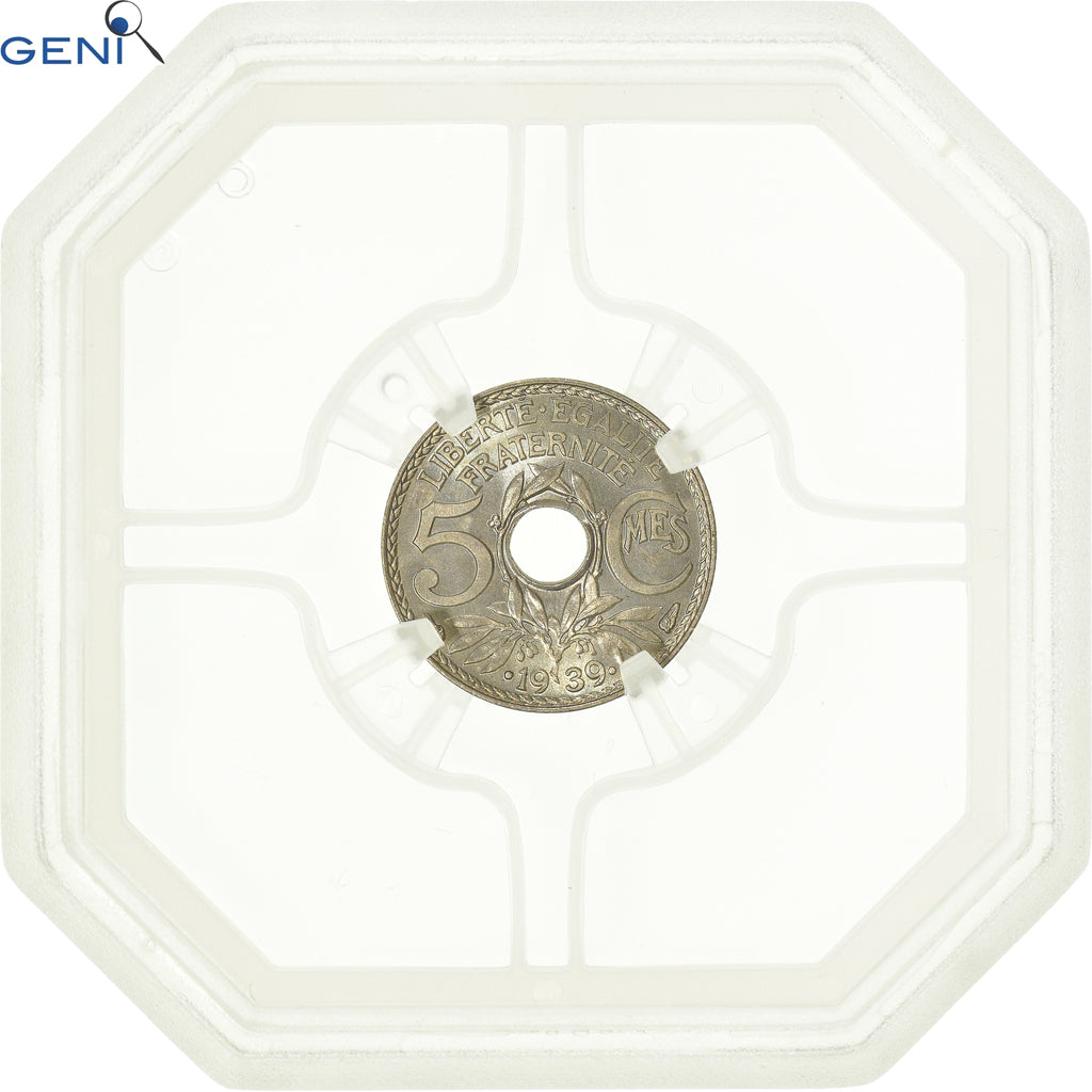 Coin, France, Lindauer, 5 Centimes, 1939, GENI, MS65, MS(65-70), Nickel-Bronze