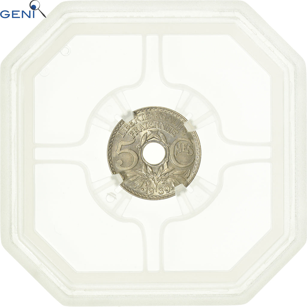 Coin, France, Lindauer, 5 Centimes, 1939, GENI, MS66, MS(65-70), Nickel-Bronze